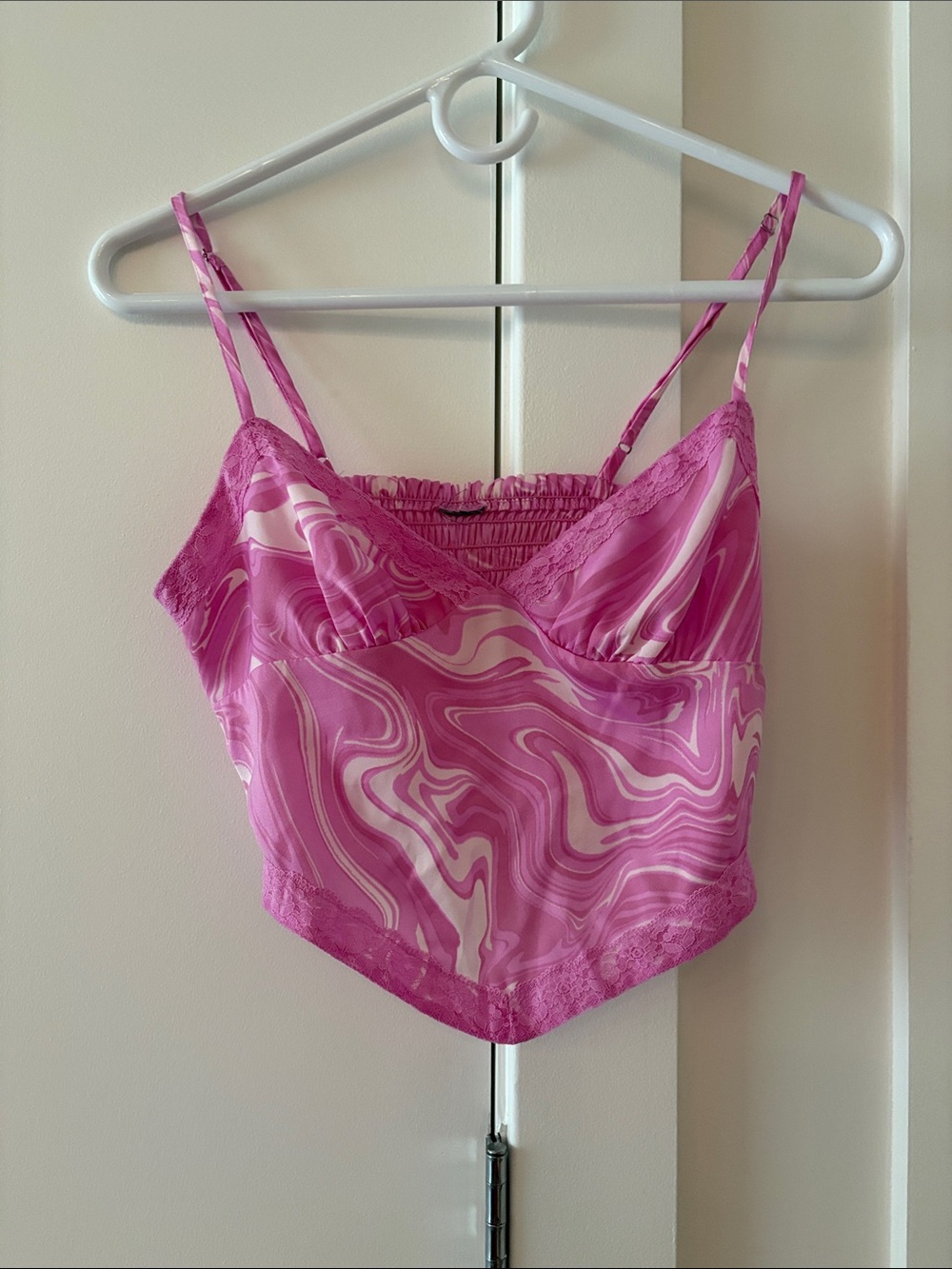 Target Pink Swirl Satin Camisole